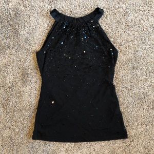 Ann Taylor Black Sleeveless XS Top